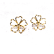 Flower Stud earring, Brass 18k gold plated, Wholesale earring for women